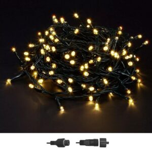 100 λαμπάκια led λευκό θερμό σε σειρά με επέκταση & προγράμματα ip44 5m (δεν περιέχεται ο μετασχηματιστής) Xmasfest 1133498 - 1 τεμ.