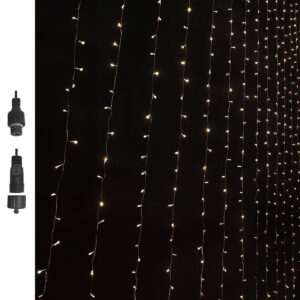100 λαμπάκια led λευκό θερμό κουρτίνα με επέκταση & προγράμματα ip44 90x80cm (δεν περιέχεται ο μετασχηματιστής) Xmasfest 1133499 - 1 τεμ.