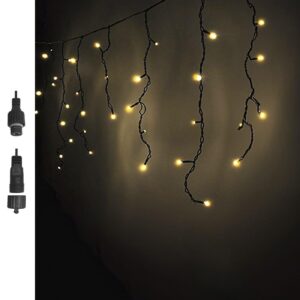 100 λαμπάκια led λευκό θερμό βροχή με επέκταση & προγράμματα ip44 110x80cm (δεν περιέχεται ο μετασχηματιστής) Xmasfest 1133500 - 1 τεμ.