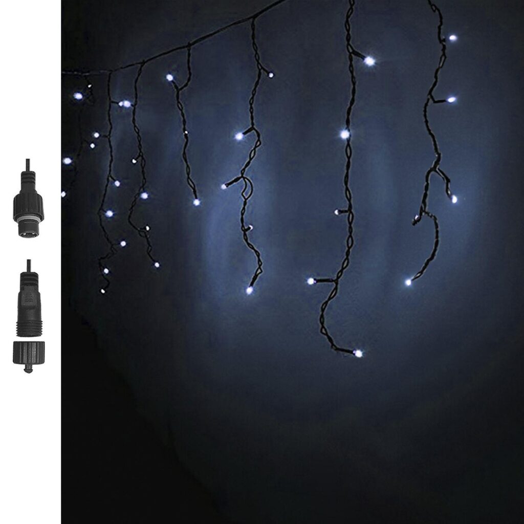 100 λαμπάκια led λευκό ψυχρό βροχή με επέκταση & προγράμματα ip44 110x80cm (δεν περιέχεται ο μετασχηματιστής) Xmasfest 1133501 - 1 τεμ.