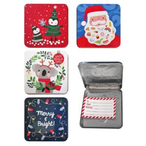 Κουτί μεταλλικό xmas μικρό 10x10cm Xmasfest 1133613 - 1 τεμ.