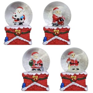 Χιονόμπαλα Άγιος τετράγωνη βάση ø4,5cm ø4,5x6,5cm Xmasfest 1133707 - 12 τεμ.