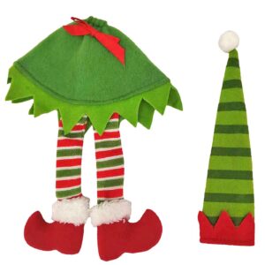 Θήκη κρασιού xmas ξωτικό-δέντρο 43cm Xmasfest 1133831 - 1 τεμ.