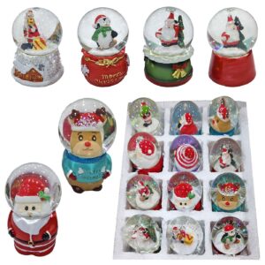 Χιονόμπαλα χριστουγέννων ø4,5x6,5cm Xmasfest 1133858 - 12 τεμ.