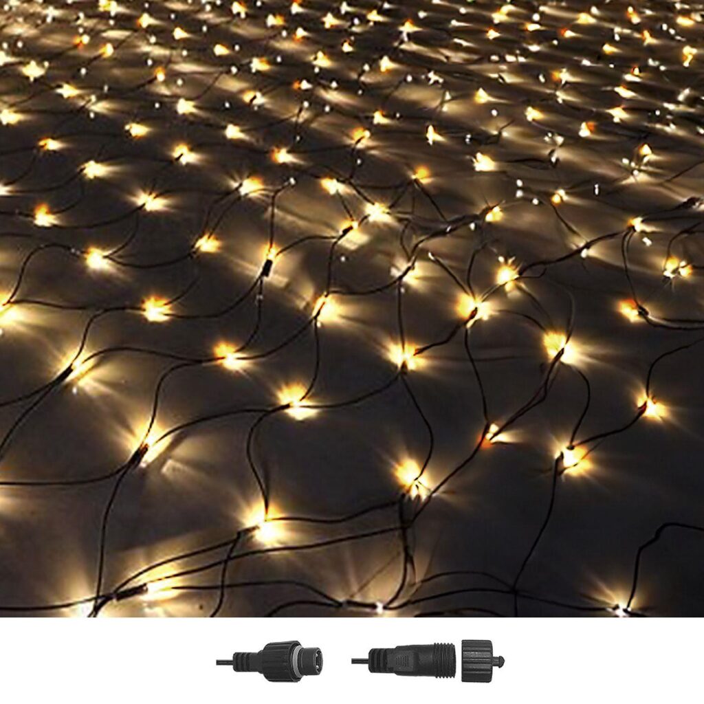 100 Λαμπάκια LED Λευκό Θερμό Δίχτυ με Επέκταση & Προγράμματα Ip44 0.9x0.8m (δεν Περιέχεται ο Μετασχηματιστής) 90x80cm Xmasfest 1133879 - 1 τεμ.