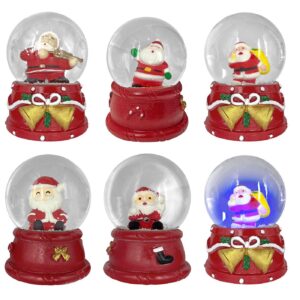 Χιονόμπαλα Άγιος με φως ø6,5cm ø6,5x9cm Xmasfest 113623 - 6 τεμ.