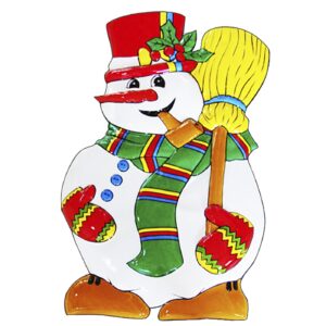 Ανάγλυφο διακοσμητικό βάκουμ χιονάνθρωπος 75x50cm Xmasfest 113744 - 1 τεμ.