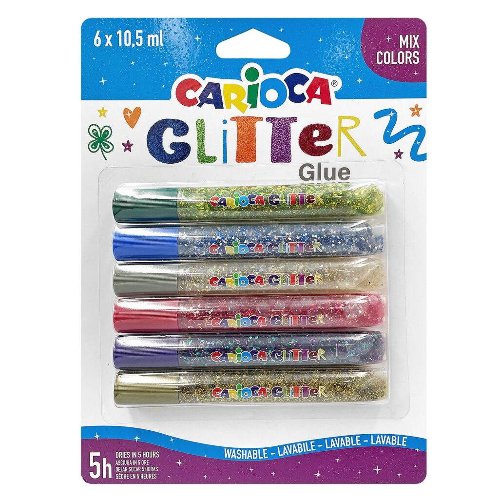 Κόλα Glitter Multi σετ=6τ Carioca 6x10,5mL Carioca 42112 - 1 τεμ.