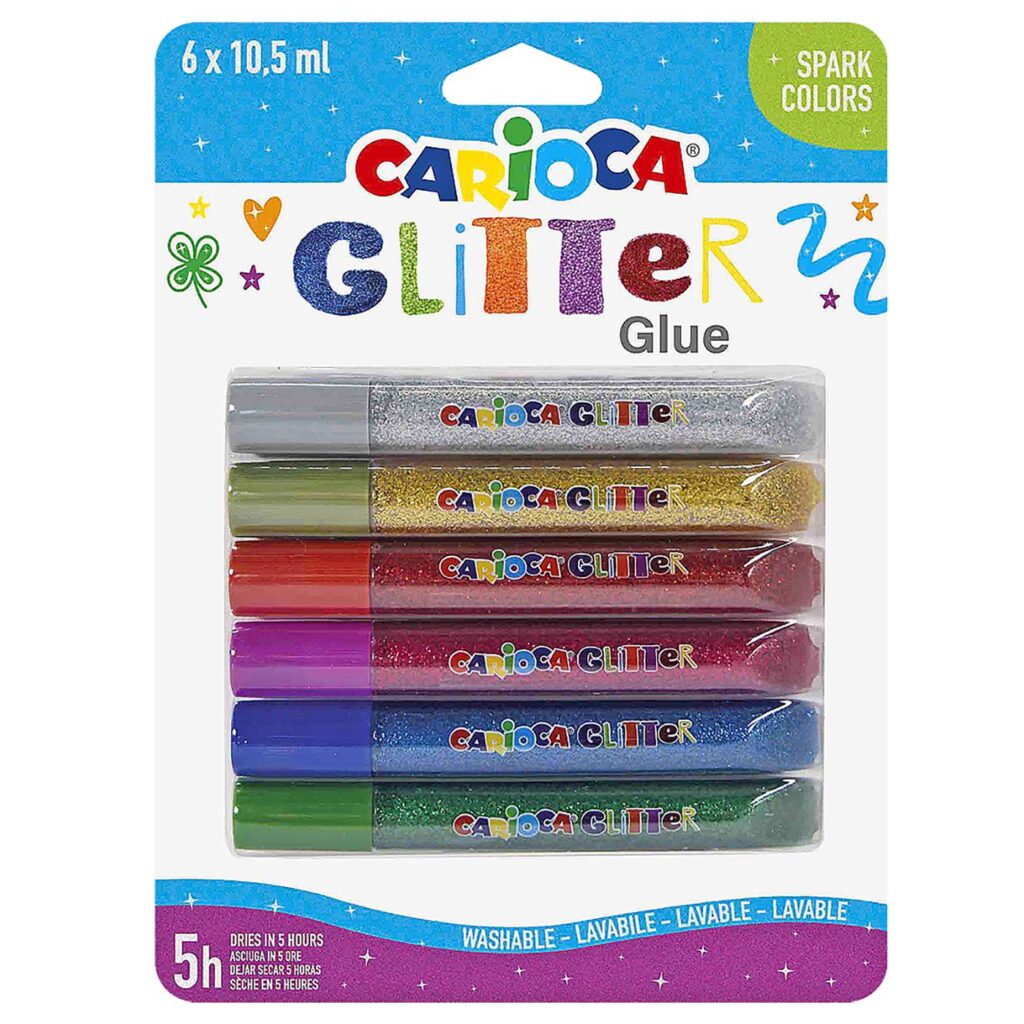 Κόλα Glitter Classic σετ=6τεμ Carioca 6x10,5ml Carioca 42110 - 1 τεμ.