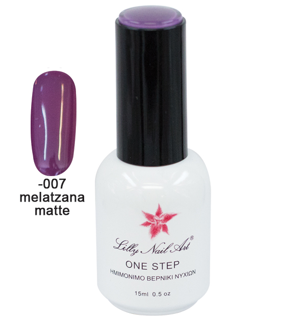 Ημιμόνιμο μανό one step 15ml - Melatzana matte [40504001-007] - 1 τεμ.