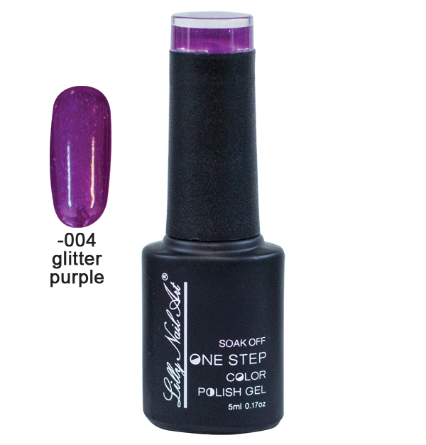 Ημιμόνιμο μανό one step 5ml - Glitter purple [40504002-004] - 1 τεμ.
