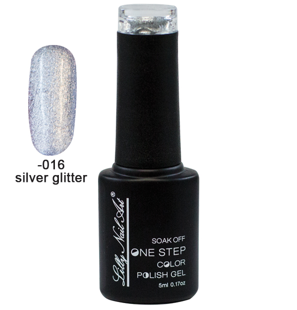 Ημιμόνιμο μανό one step 5ml - Silver glitter [40504002-016] - 1 τεμ.