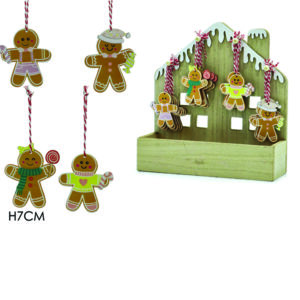 Kρεμαστό Χριστουγεννιάτικο ανθρωπάκι [02408231] - 6 τεμ.