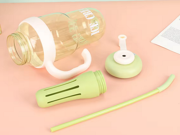 Φορητό παγούρι πλαστικό με καλαμάκι - 1300ml - RTS16 - 590166 - Fuchsia - Image 2