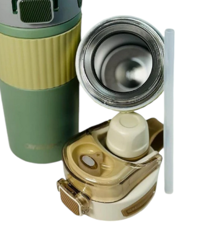 Φορητό παγούρι-θερμός - CF8235 - 600ml - 882355 - White/Brown - Image 2