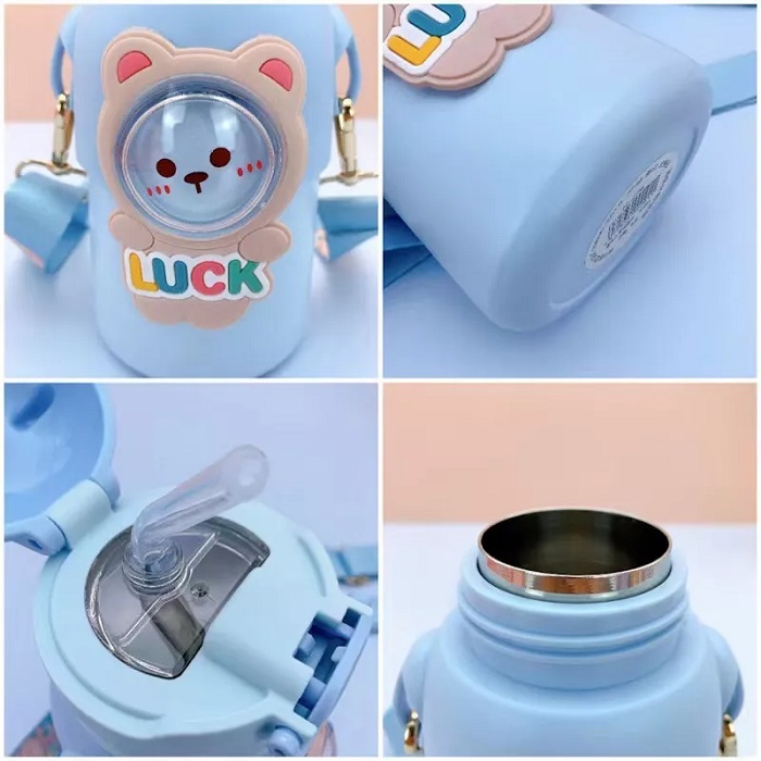 Παιδικό παγούρι-θερμός με καλαμάκι - 500ml - 219453 - Green - Image 3