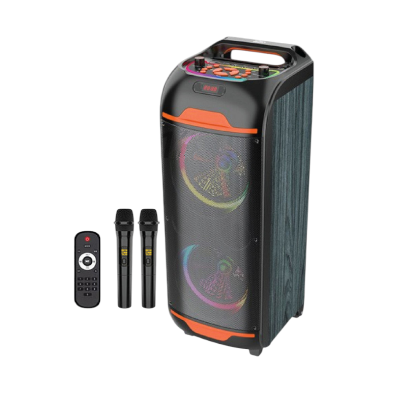 Φορητό ηχείο subwoofer με 2 μικρόφωνα Karaoke - ZQS-8248 - 801117 - Black