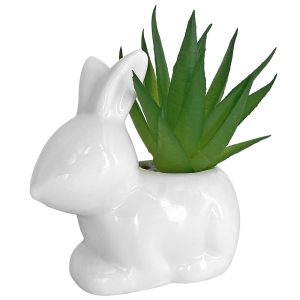 Γλαστράκι Λαγός Πήλινο με Άνθος 8x7cm Homie 423100 - 12 τεμ.