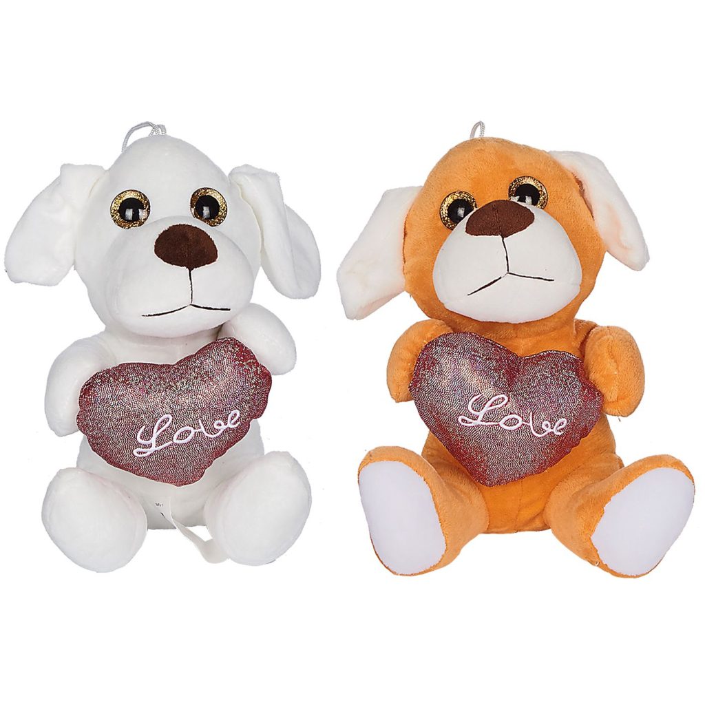 Σκυλάκι Λούτρινο Καρδιά Love 20cm ToyMarkt 99397 - 1 τεμ.