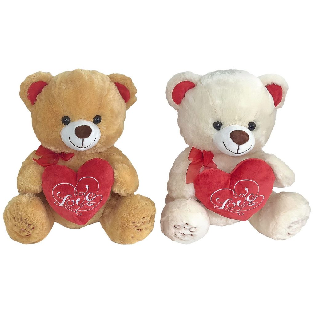 Αρκουδάκι Λούτρινο με Καρδιά 45cm ToyMarkt 99522 - 1 τεμ.