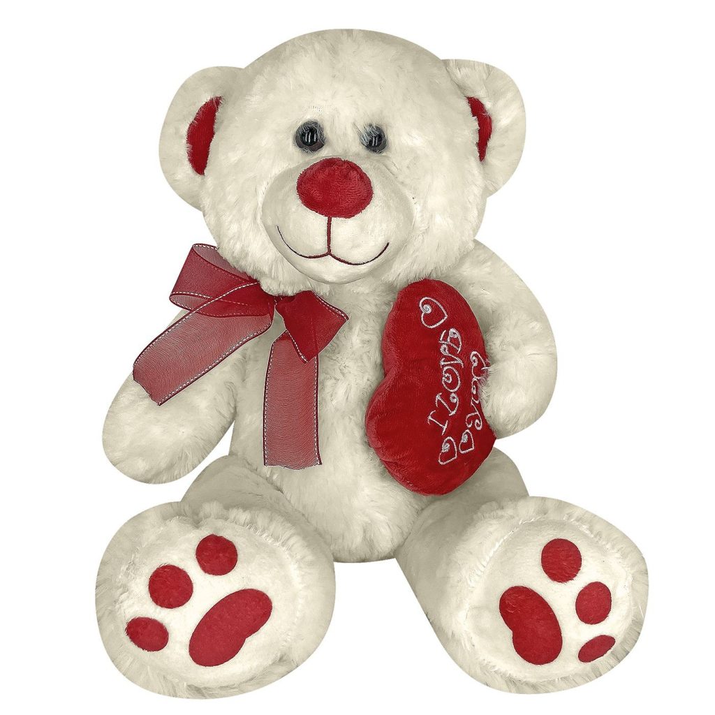 Αρκουδάκι Λούτρινο με Καρδιά & Κορδέλα 35cm ToyMarkt 99525 - 1 τεμ.