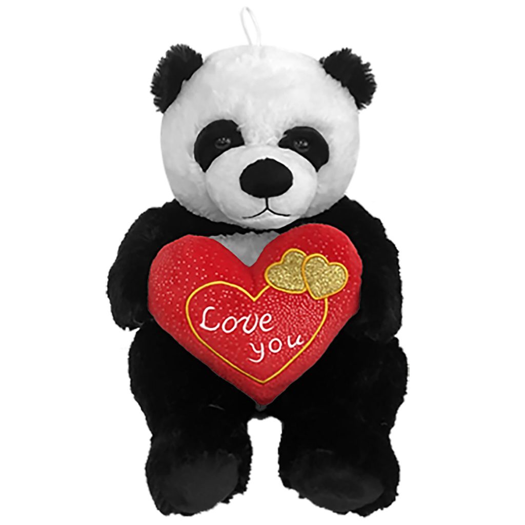 Αρκουδάκι Panda Λούτρινο με Καρδιά 28cm ToyMarkt 99529 - 1 τεμ.