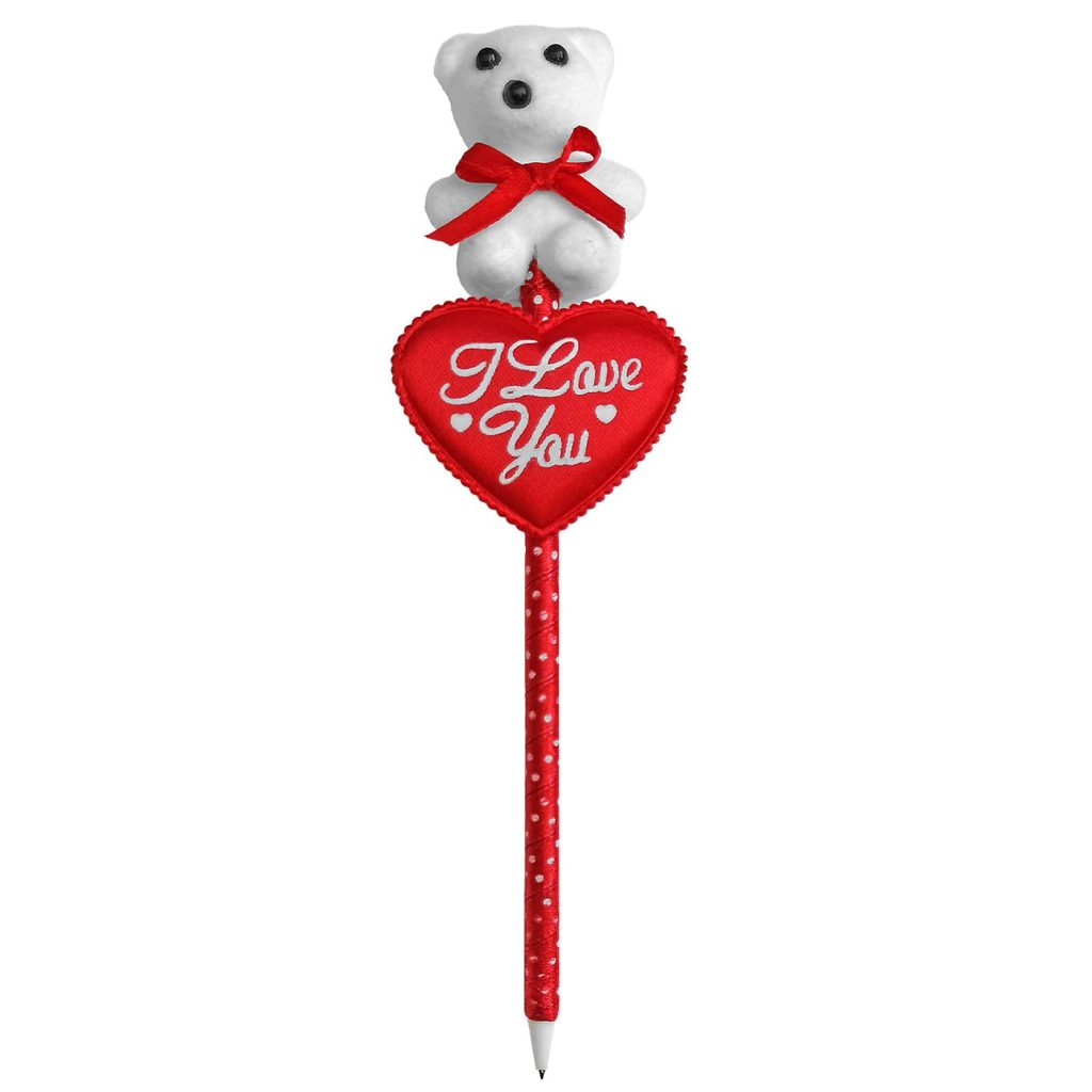 Στυλό με Αρκουδάκι & Καρδιά i Love you 22cm ToyMarkt 99532 - 12 τεμ.