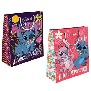 Τσάντα Δώρου Χάρτινη με Foil Lilo & Stitch (32cm) 32x26x12cm Stitch 000564063 - 12 τεμ.