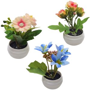 Γλαστράκι Στρογγυλεμένο με Λουλούδια 14x6cm Homie 423105 - 45 τεμ.