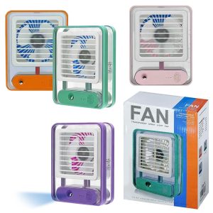 Ανεμιστήρας με Ψεκασμό Νερού Επαναφορτιζόμενος 17.5x13.5x5cm Homie 49190 - 1 τεμ.