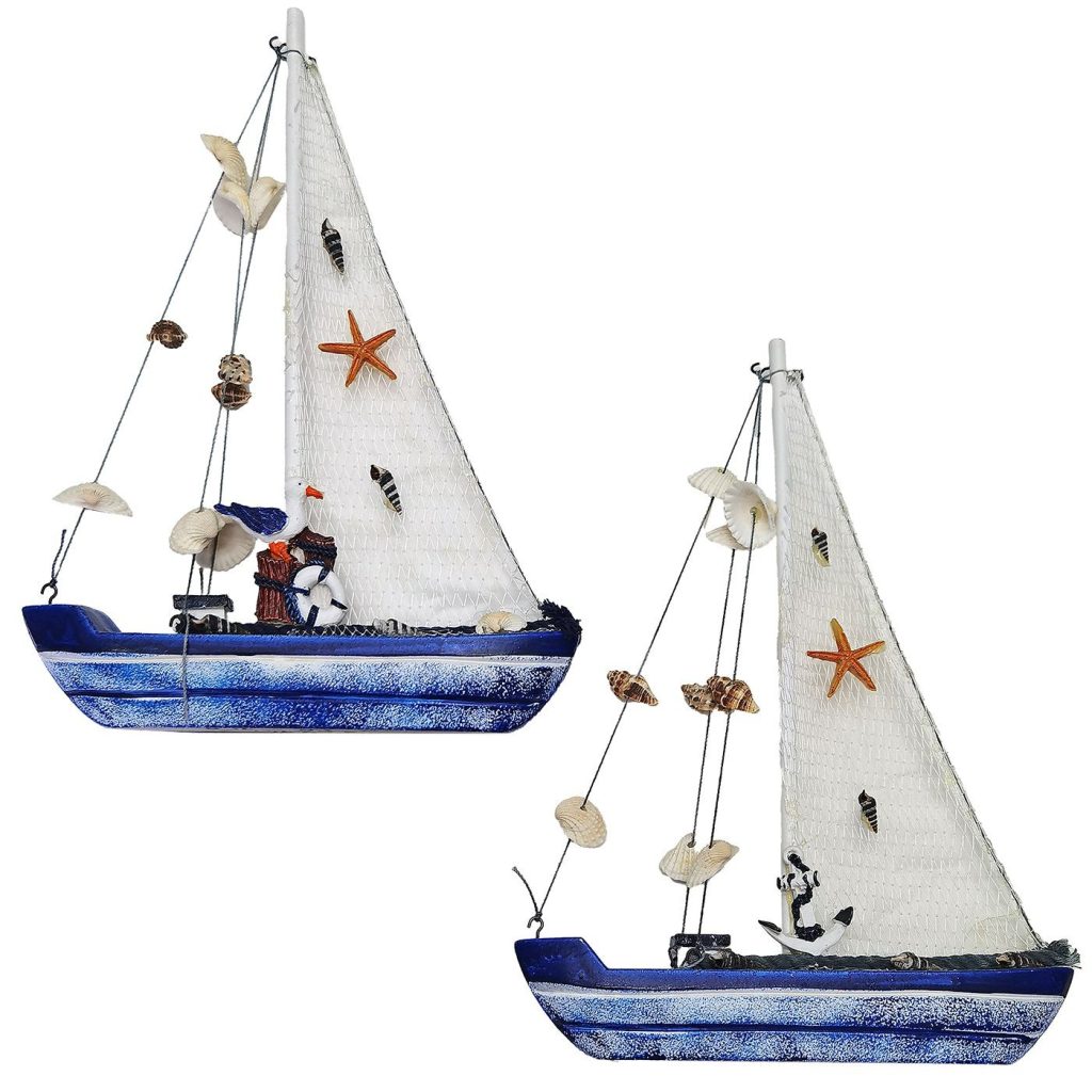 Ψαρόβαρκα Ξύλινη Μεγάλη 33x24cm SummerTiempo 623123 - 2 τεμ.