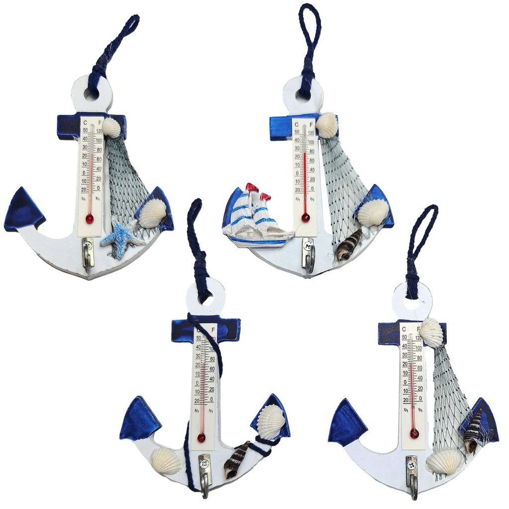 Άγκυρα με Θερμόμετρο Κρεμάστρα 12x10cm SummerTiempo 623124 - 12 τεμ.
