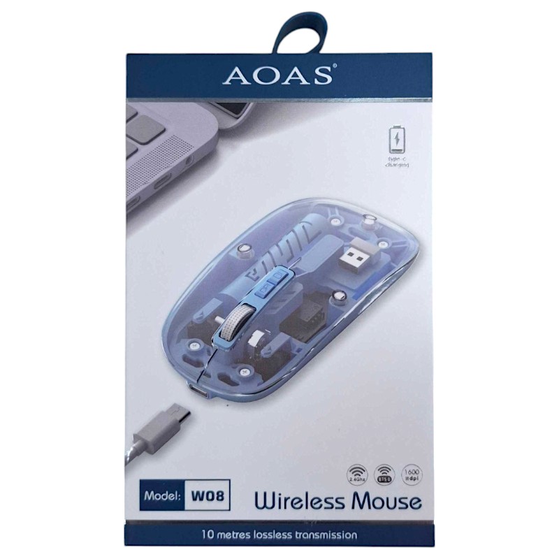 Ασύρματο επαναφορτιζόμενο ποντίκι Η/Υ - WB08 - AOAS - 655259 - Orange - Image 2