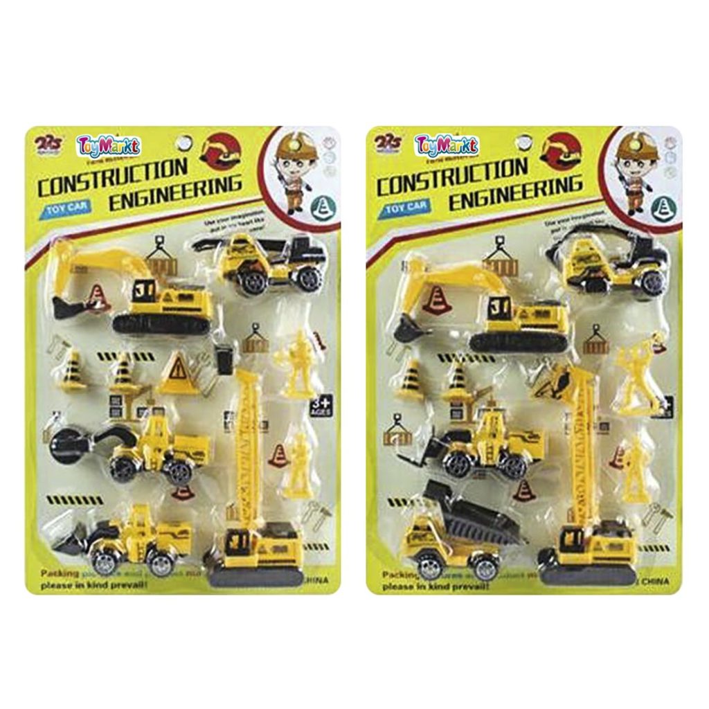 Οχήματα Pull Back Δομικά σε Καρτέλα 26x38cm ToyMarkt 901966 - 1 τεμ.