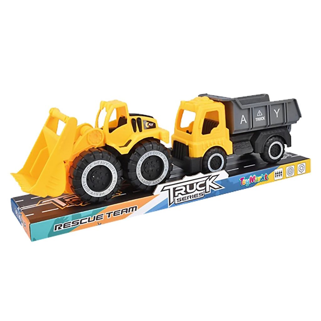 Σετ 2 Δομικά Οχήματα Free Wheels 33x11x8cm ToyMarkt 913423 - 1 τεμ.