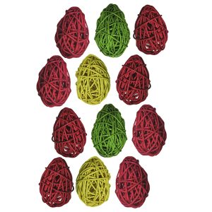 Αυγα Ξύλινα Πλεχτά 7x5cm Bunny's 931301 - 12 τεμ.