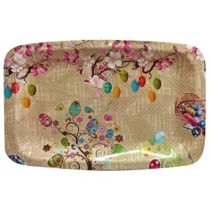 Δίσκος Ορθογώνιος Κυρτός Πασχαλινός 33x22cm Bunny's 932144 - 1 τεμ.