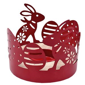 Κηροπήγιο Πασχαλινό με Ξύλινη Βάση ø10x9cm Bunny's 932168 - 1 τεμ.