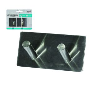 Αυτοκόλλητο κρεμαστράκι inox δύο θέσεων [77726066] - 1 τεμ.