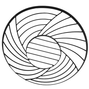 Καλάθι Μεταλλικό Μαύρο ø31x12cm Homie 1011151 - 1 τεμ.