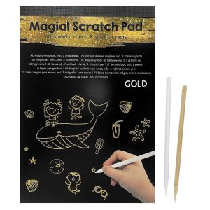 Magic Scratch Μπλόκ 40 Μαύρες Σελίδες & 2 Μολύβια 21x14,5cm JustNote 104371 - 1 τεμ.