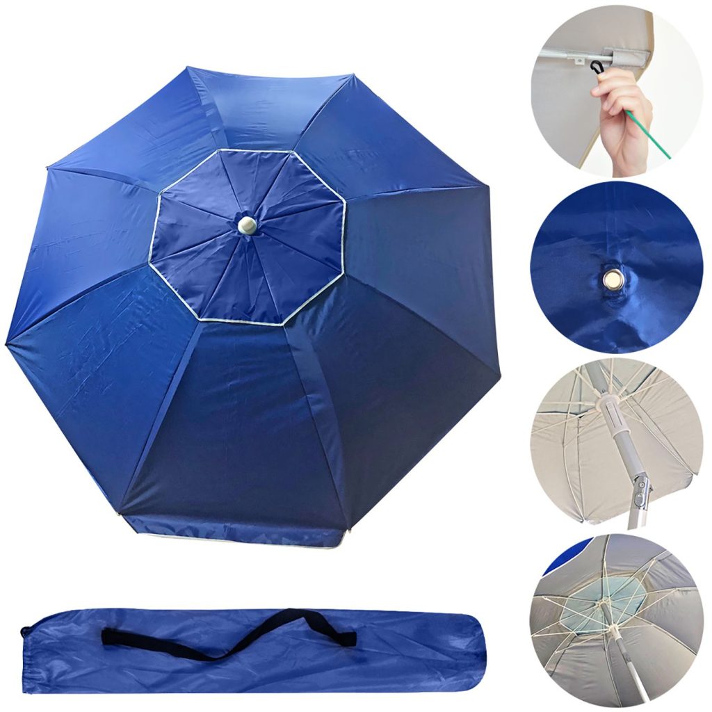 Ομπρέλα Παραλίας Alu-Fiberglass 2m με Επένδυση UV SummerTiempo 622363 - 1 τεμ.