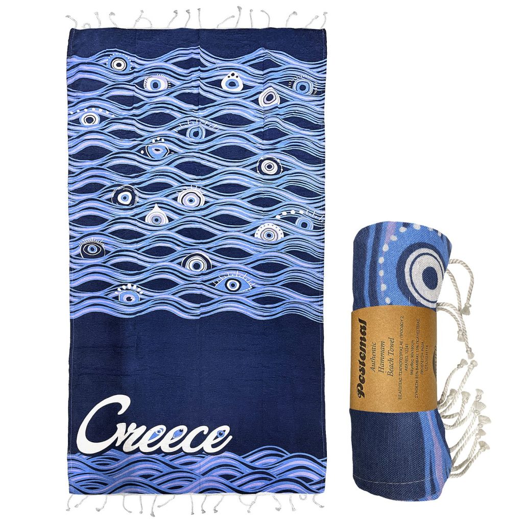 Πετσέτα Θαλάσσης Pestemal Μάτι Μεγάλο ~280g 90x180cm SummerTiempo 622963 - 1 τεμ.