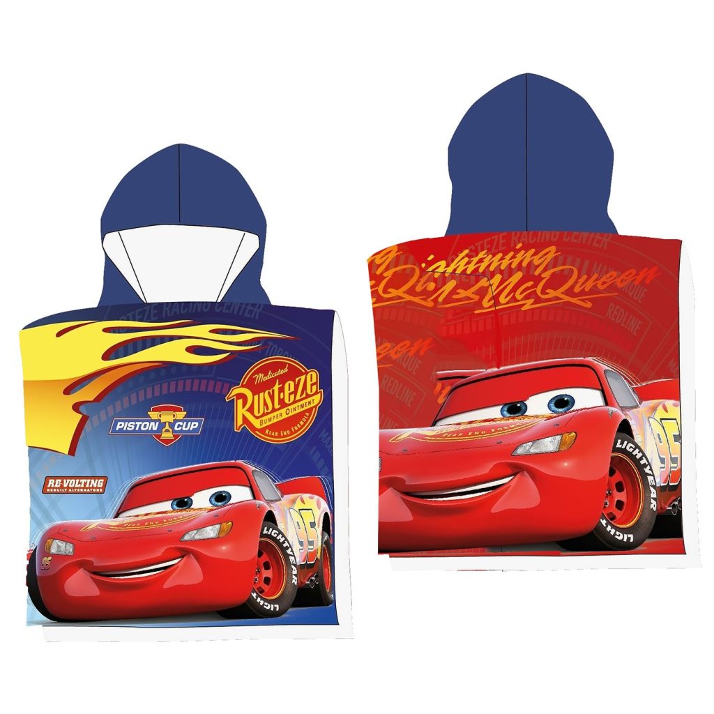 Πετσέτα Θαλάσσης Πόντσο Μικροίνες Cars 100x50cm Disney CAR24-3723 - 1 τεμ.