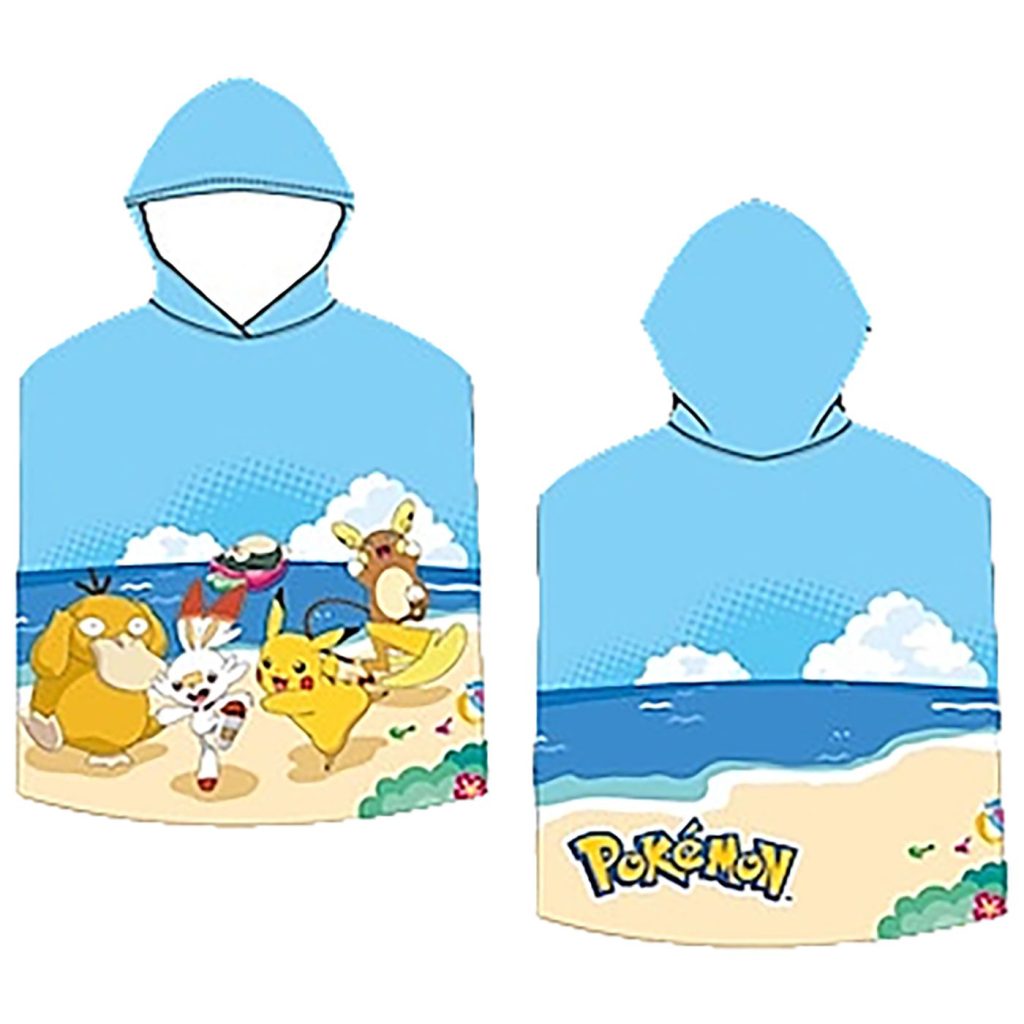 Πετσέτα Θαλάσσης Ποντσο Microfiber Pokemon 100x50cm Pokemon 2023POK018 - 1 τεμ.