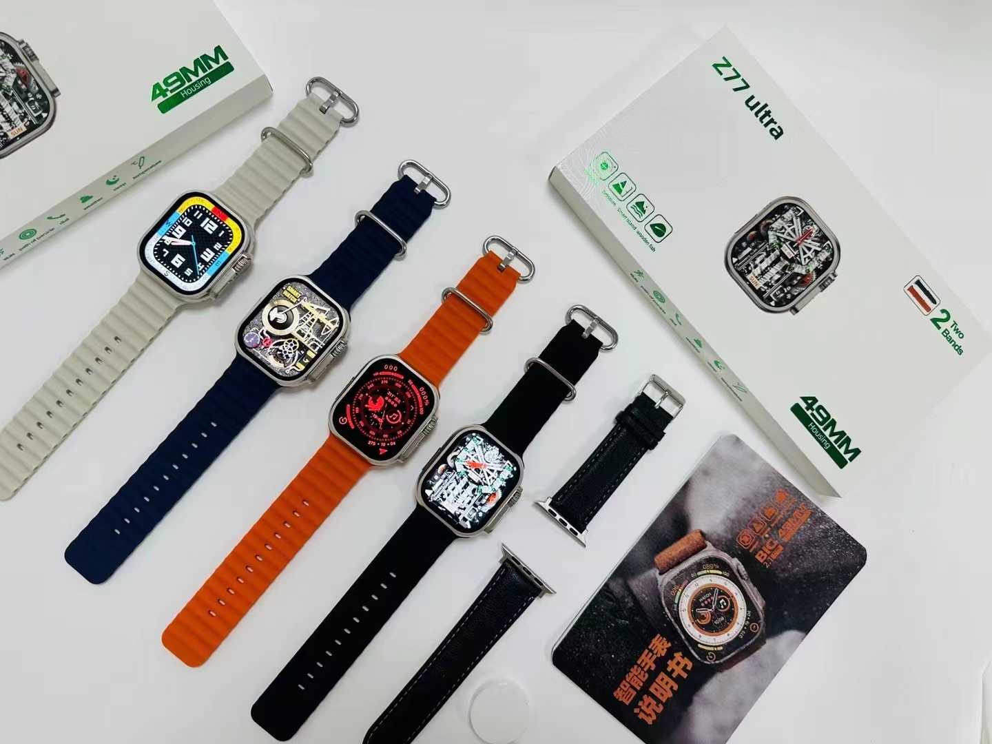 Σετ Smartwatch με 2 λουράκια - Z77 Ultra - 880228 - Black - Image 3