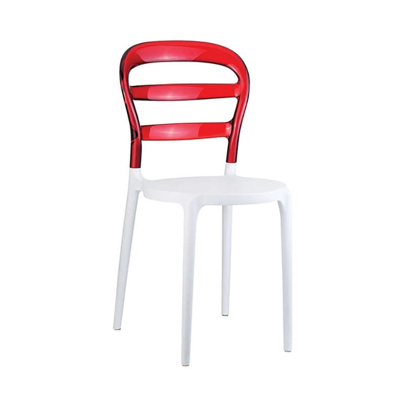 BIBI WHITE/RED TRANSP. ΚΑΡΕΚΛΑ 42X50X85εκ.