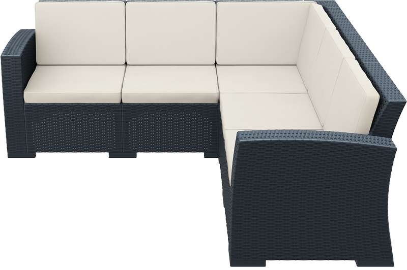 MONACO DARK GREY ΓΩΝΙΑ ΜΕ ΜΑΞΙΛΑΡΙ ΠΟΛ/ΝΙΟΥ 207X207X79εκ. - Image 2