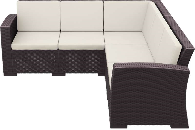 MONACO BROWN ΓΩΝΙΑ ΜΕ ΜΑΞΙΛΑΡΙ ΠΟΛ/ΝΙΟΥ 207X207X79εκ. - Image 2