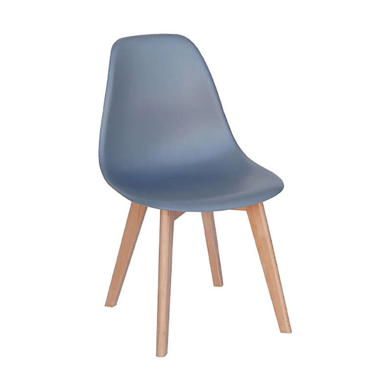 Καρέκλα Τραπεζαρίας Ξύλινη 4τμχ Loft Plus Γκρί PP 46x46x41-81εκ.